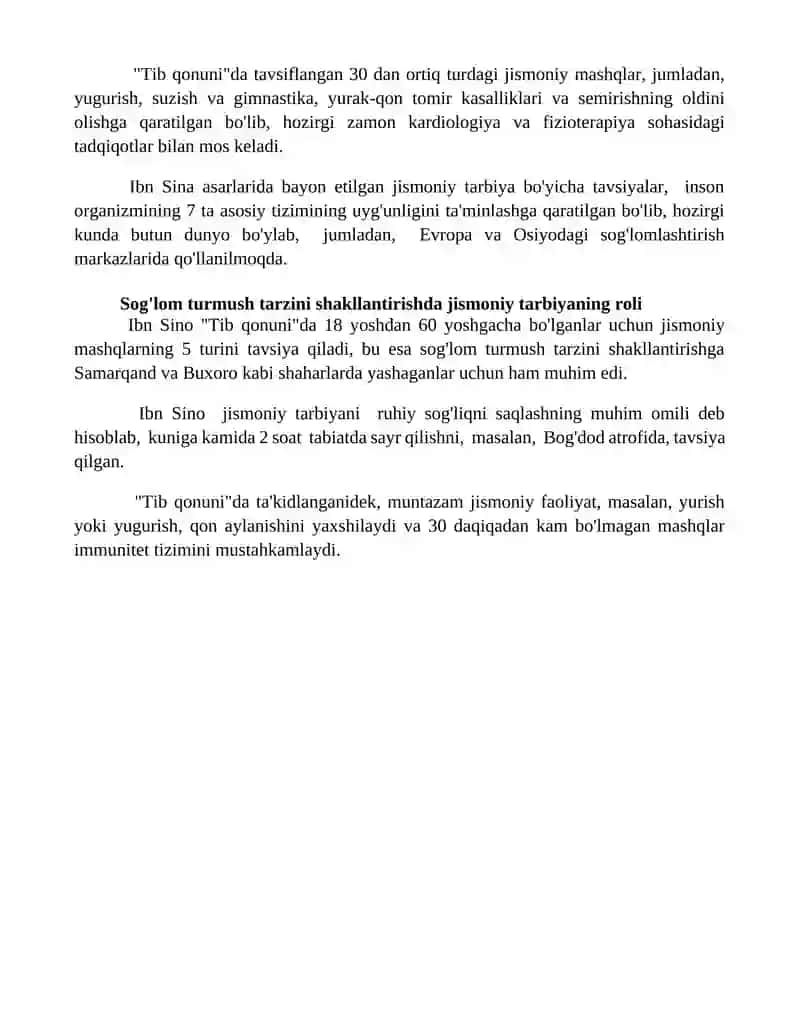 Tib qonunlari asaridia jismoniy tarbiya 4