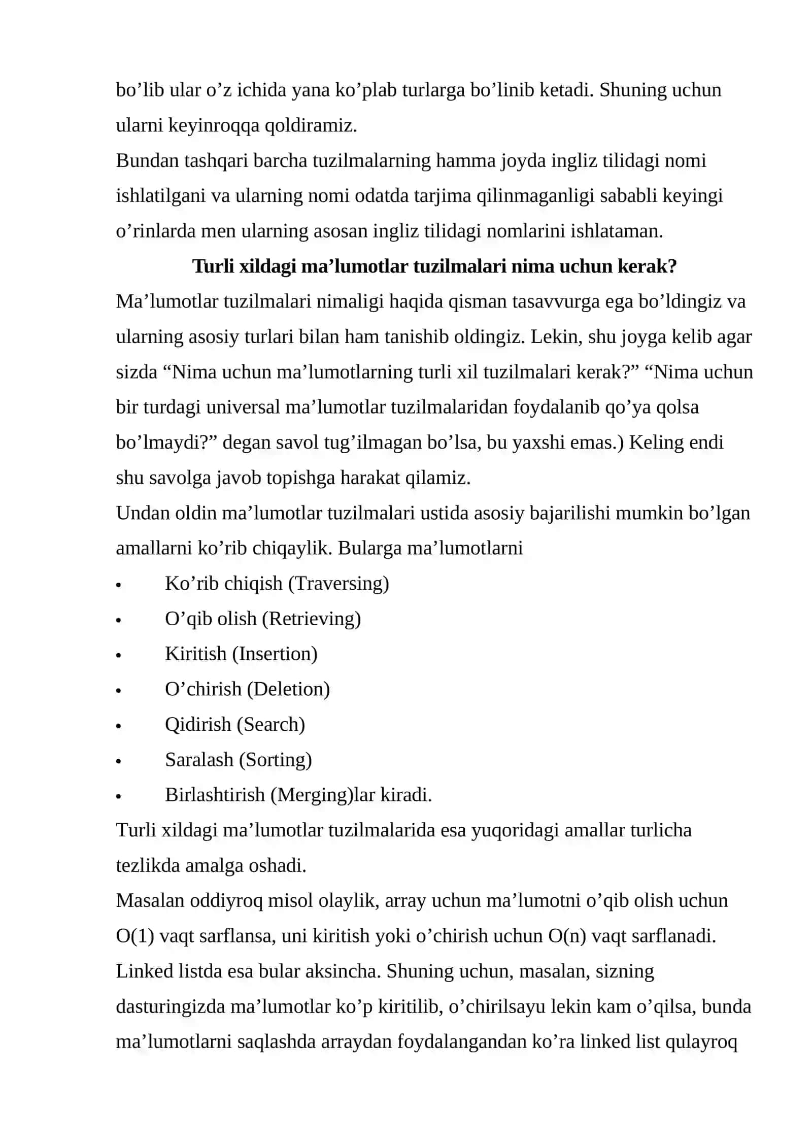 Ma'lumotlar tuzilmalari 4