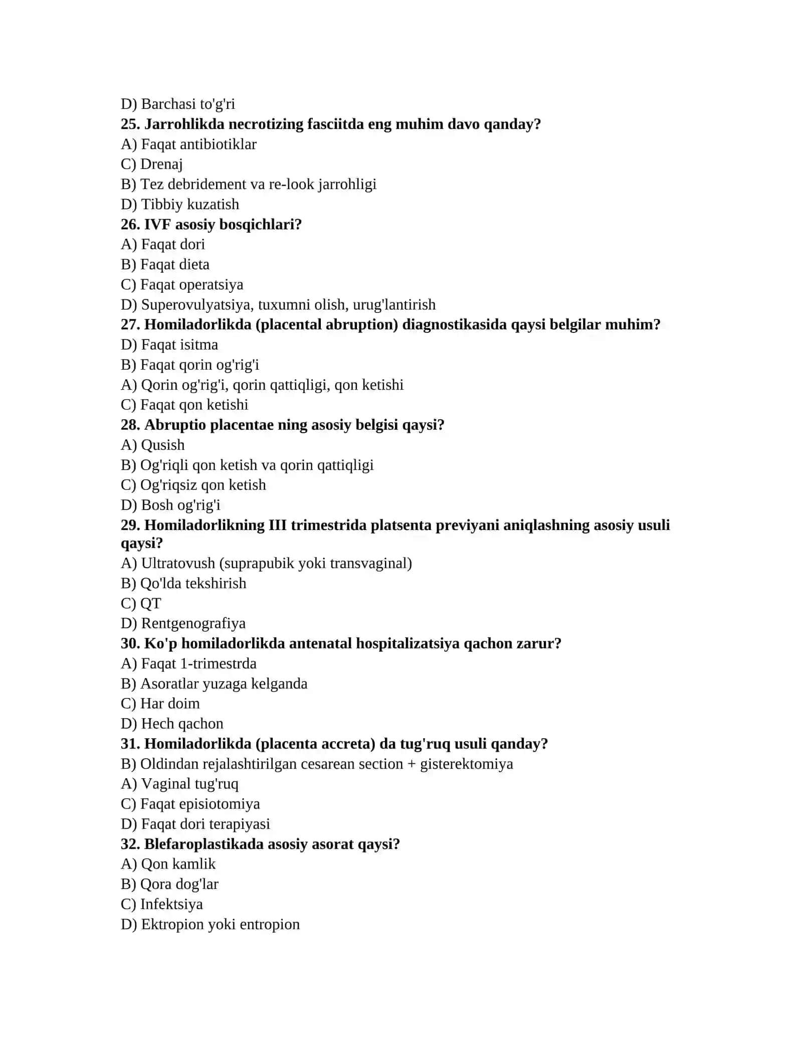 ARGOS test savollari 4