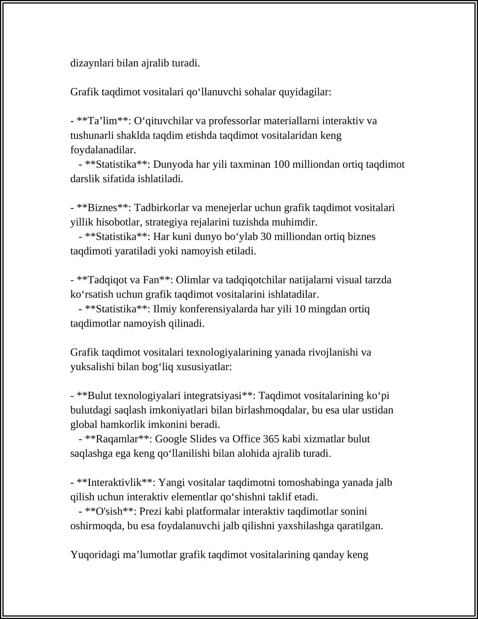 PRESINTATION GRAPHICS AND ORTHOGRAPHY 4