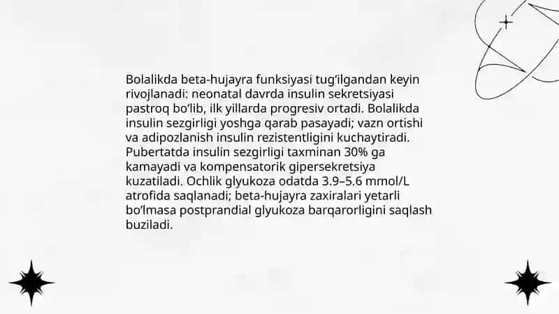 Qonda qand miqdorining boshqarilishi va uni yoshga bog‘liqligi 4