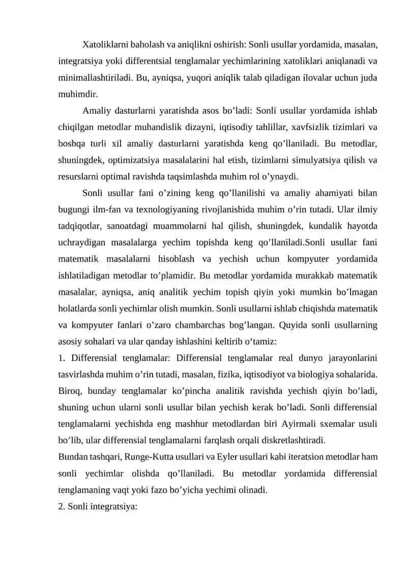 chiziqli bo'lmagan integral tenglamalarni Nyuton usuli bilan yechish 4