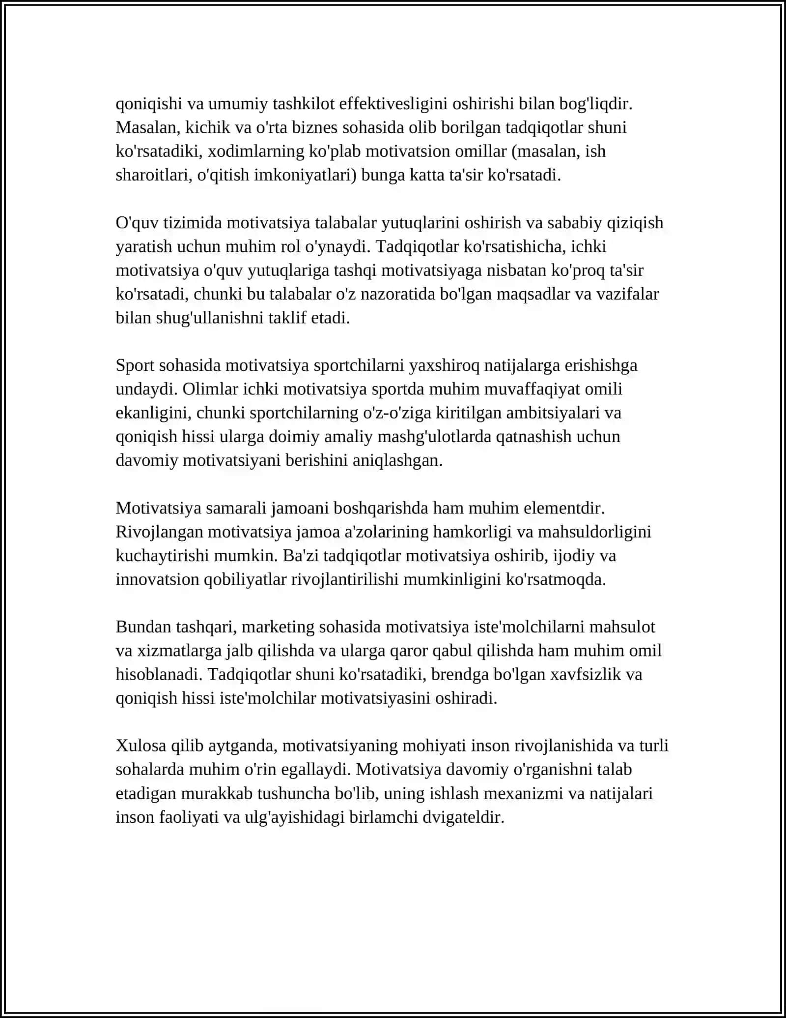 MOTIVATSIYA HAQIDA UMUMIY TUSHUNCHA 4