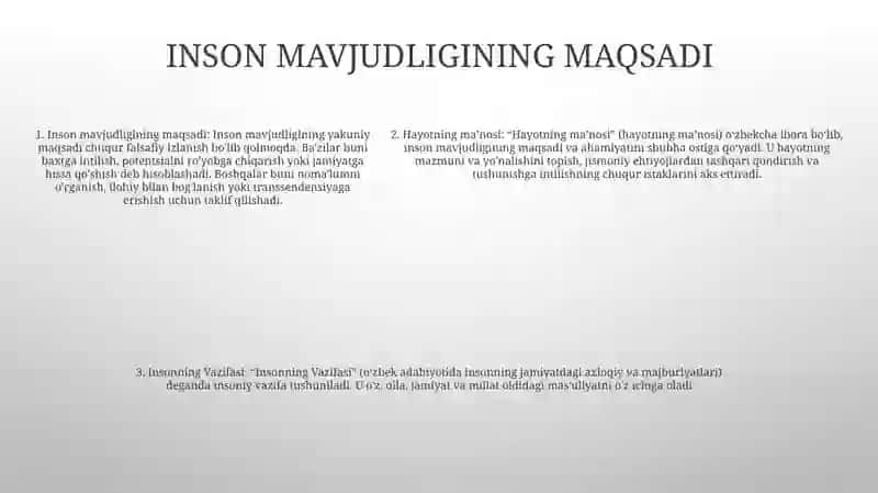 Hayotning Ma'Nosi Va Unda Insonning Vazifasi 4