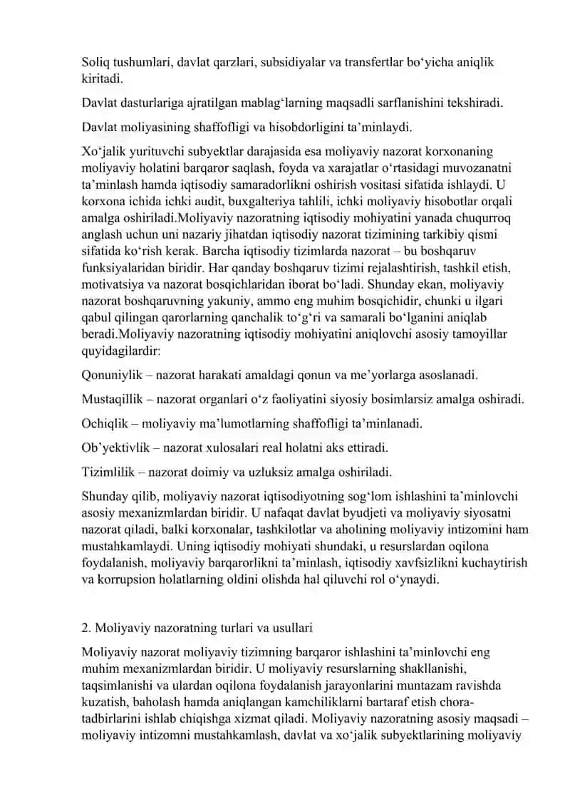 Moliyaviy nazoratni tashkil etishning nazariy va huquqiy asoslari 4
