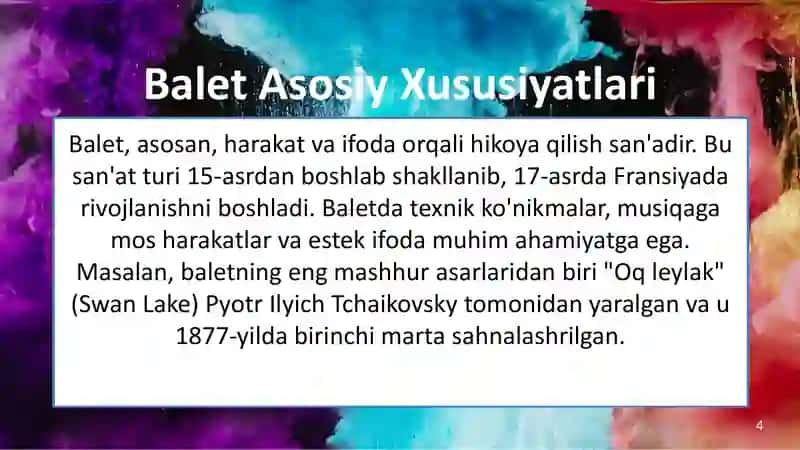 BALET VA SIMFONIYA JANRLARI SINTEZI 4