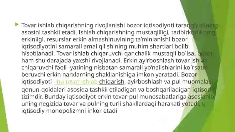 Bozor Iqtisodiyoti va uning amal qilishi 4