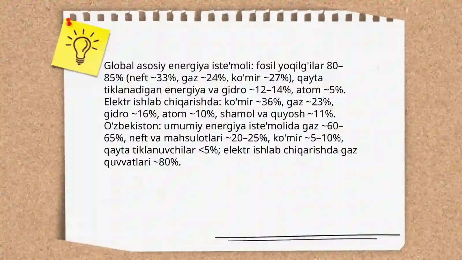 Energiya turlari: qayta tiklanadigan va qayta tiklanmaydigan 4