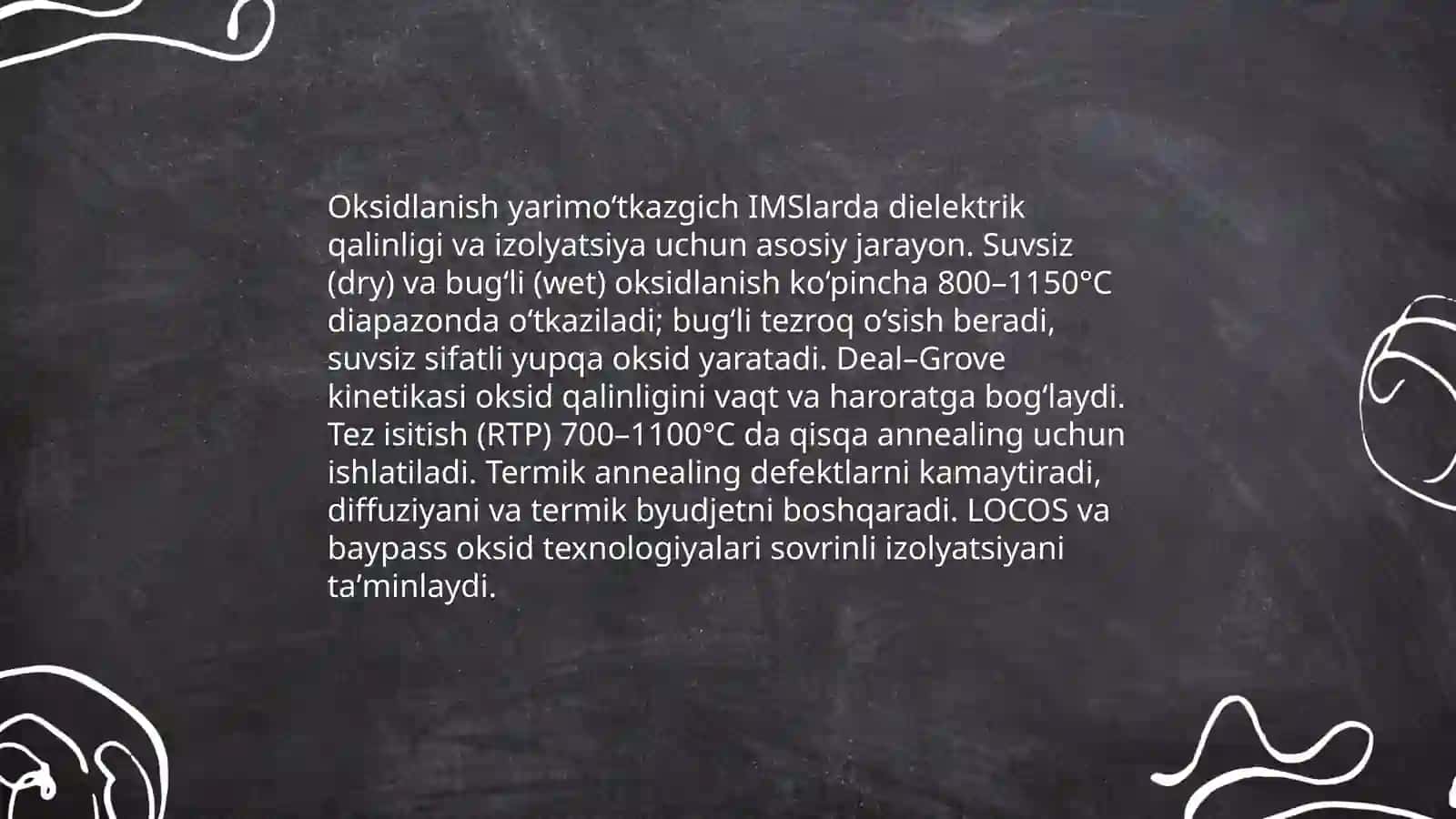Yarimo‘tkazgich IMSlar yaratish texnologik jarayonlari 4
