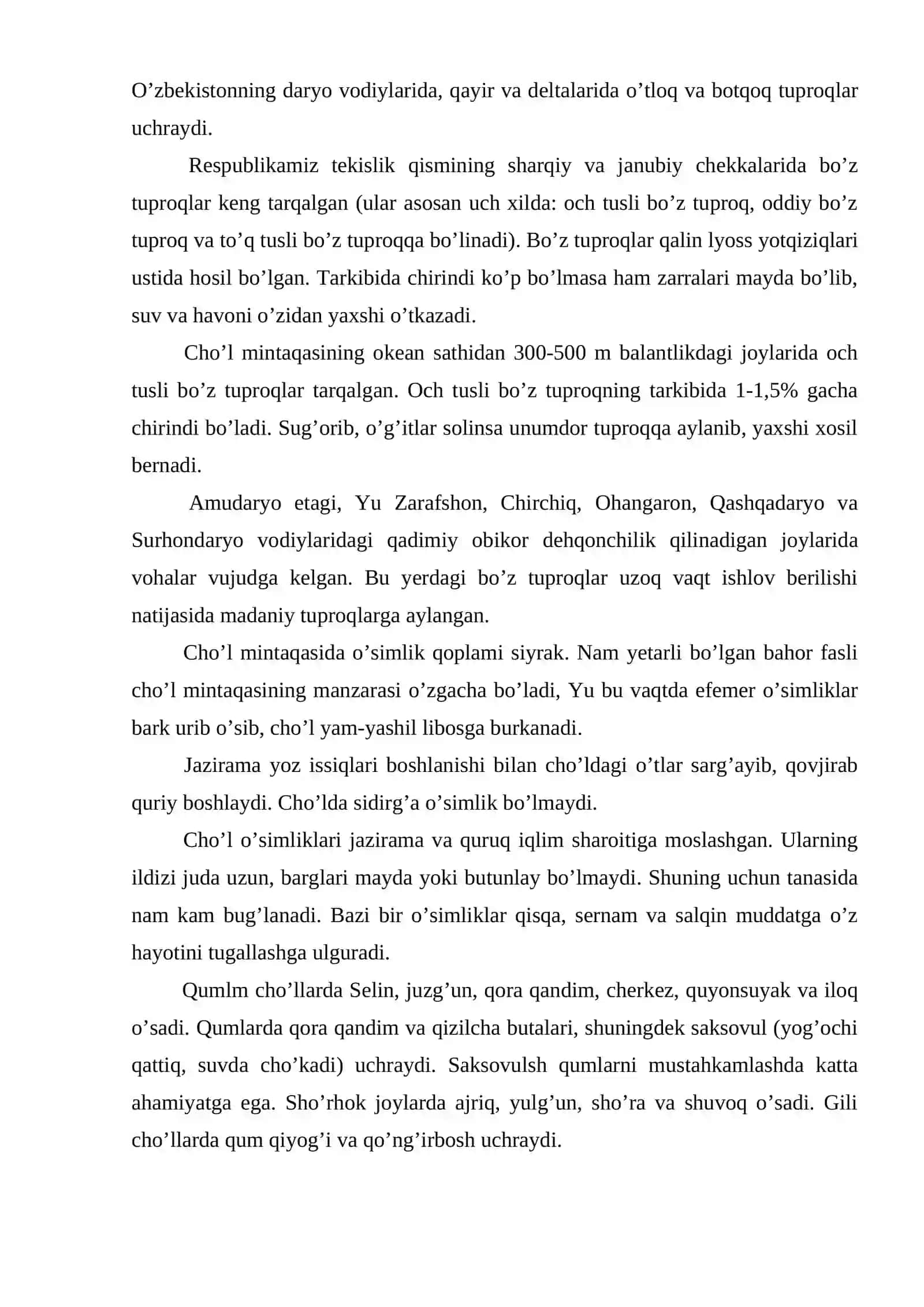 O’zbekistonning o’simliklar dunyosi 4