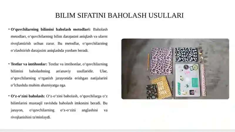 O‘QUVCHILAR BILIM SIFATINI OSHIRISH VA SINFDA INTIZOMNI MUSTAHKAMLASH 4