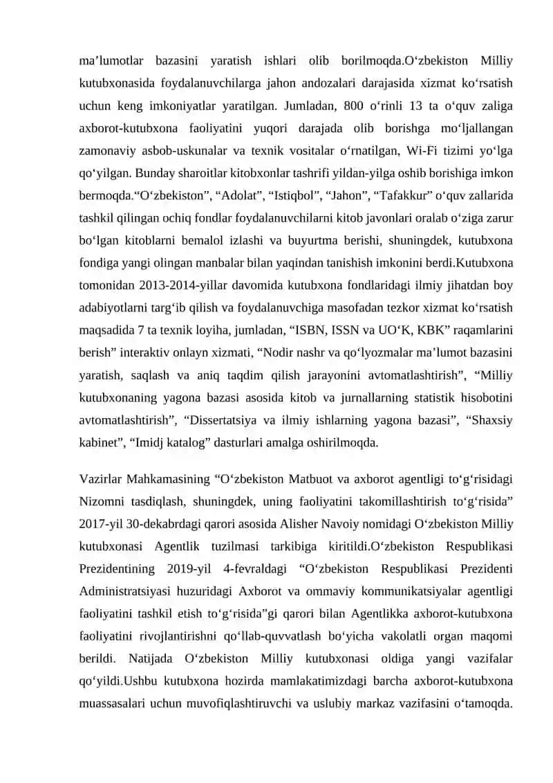 Alisher Navoiy nomidagi O'zbekiston Milliy kutubxonasi 4