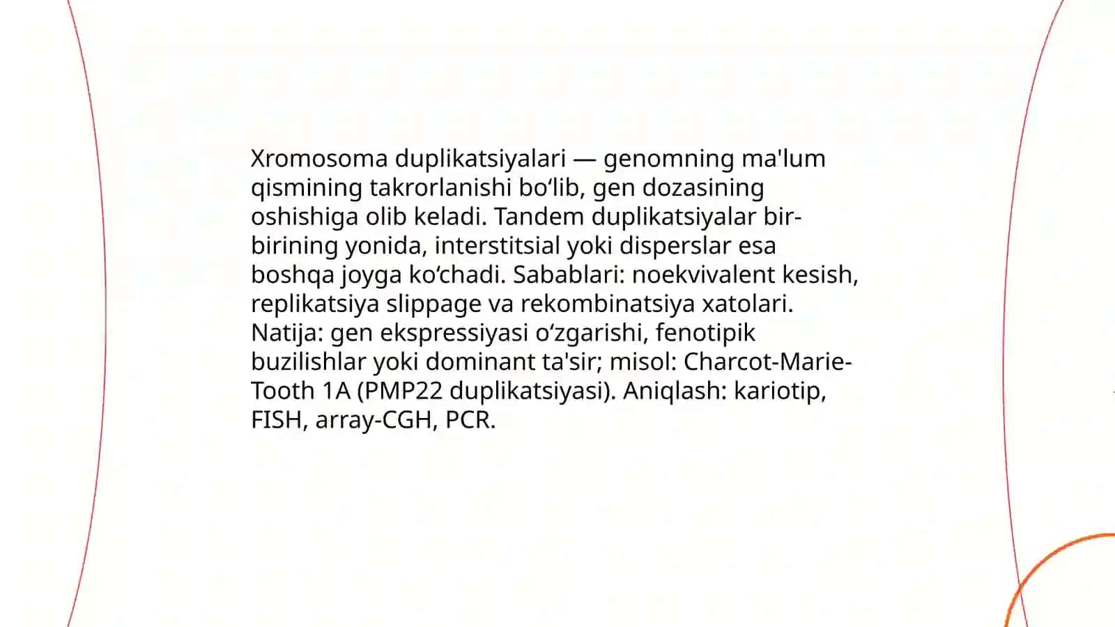 Xromosoma abberatsiyalari yoki qayta tuzilishlari 4