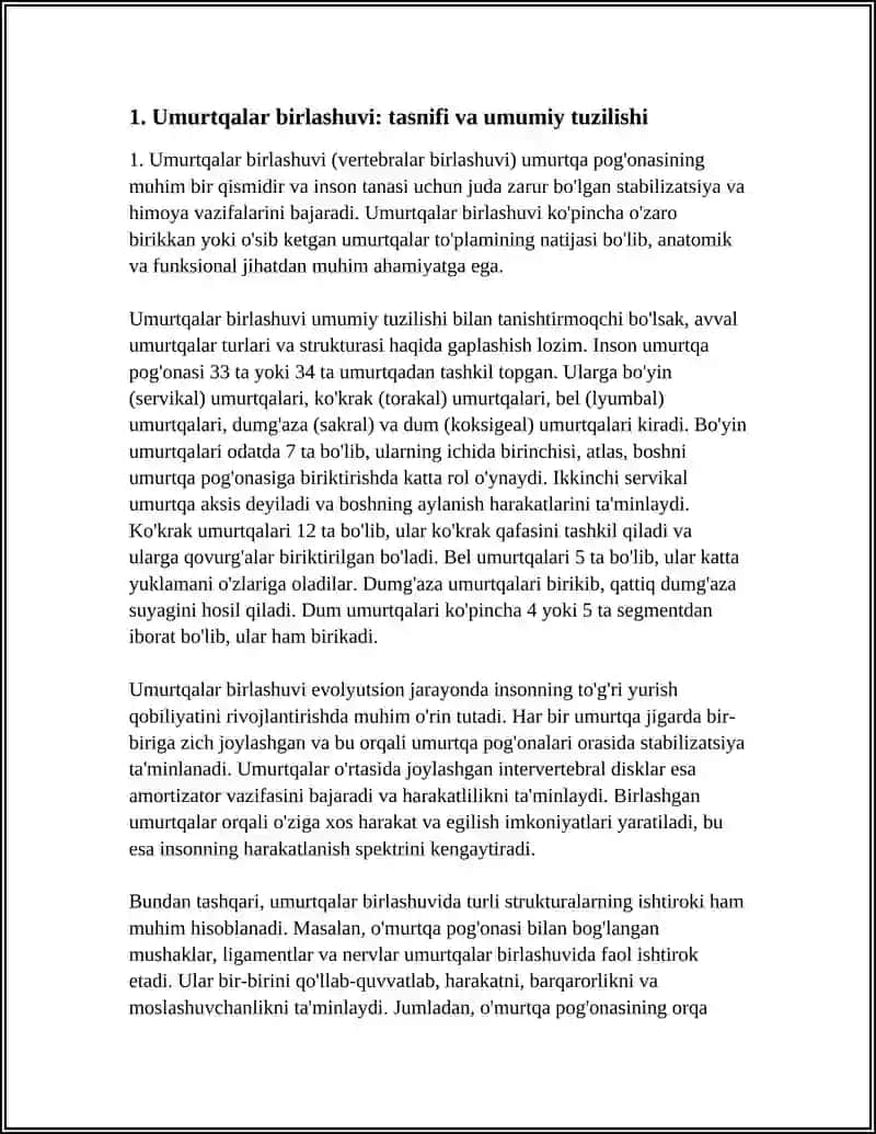 Umurtqalar birlashuvi 4