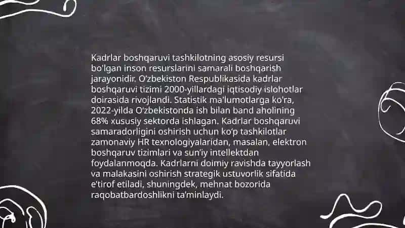 Muassasalari ish yuritishni tashkil etish texnologiyasi 4