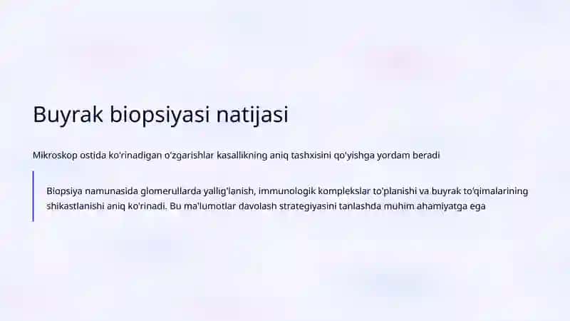 Glomerulonefrit: Klinik Belgilar va Tashxis 4