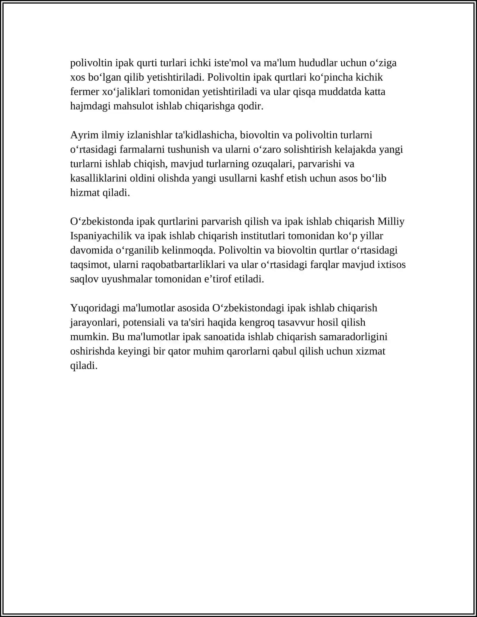 IPAK QURTINIG BIVOLTIN VA POLIVALTIN PARODALARI 4