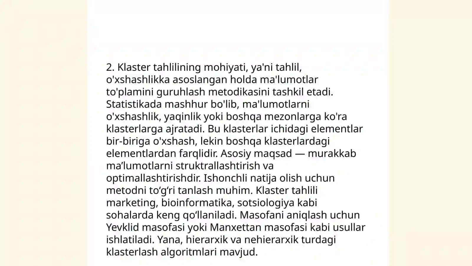 Klaster tizimlarini o‘rganish 4