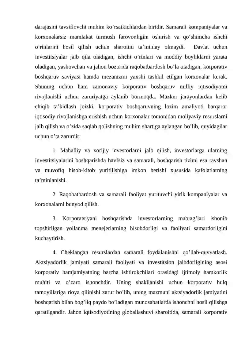 Aktsiyadorlik jamiyatlarida korporativ boshqaruv mexanizmi 4