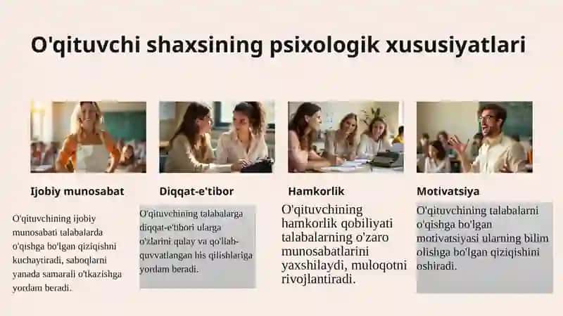 O'QITUVCHI PEDAGOGIK MAHORATINING PSIXOLOGIK TAVSIFI 4