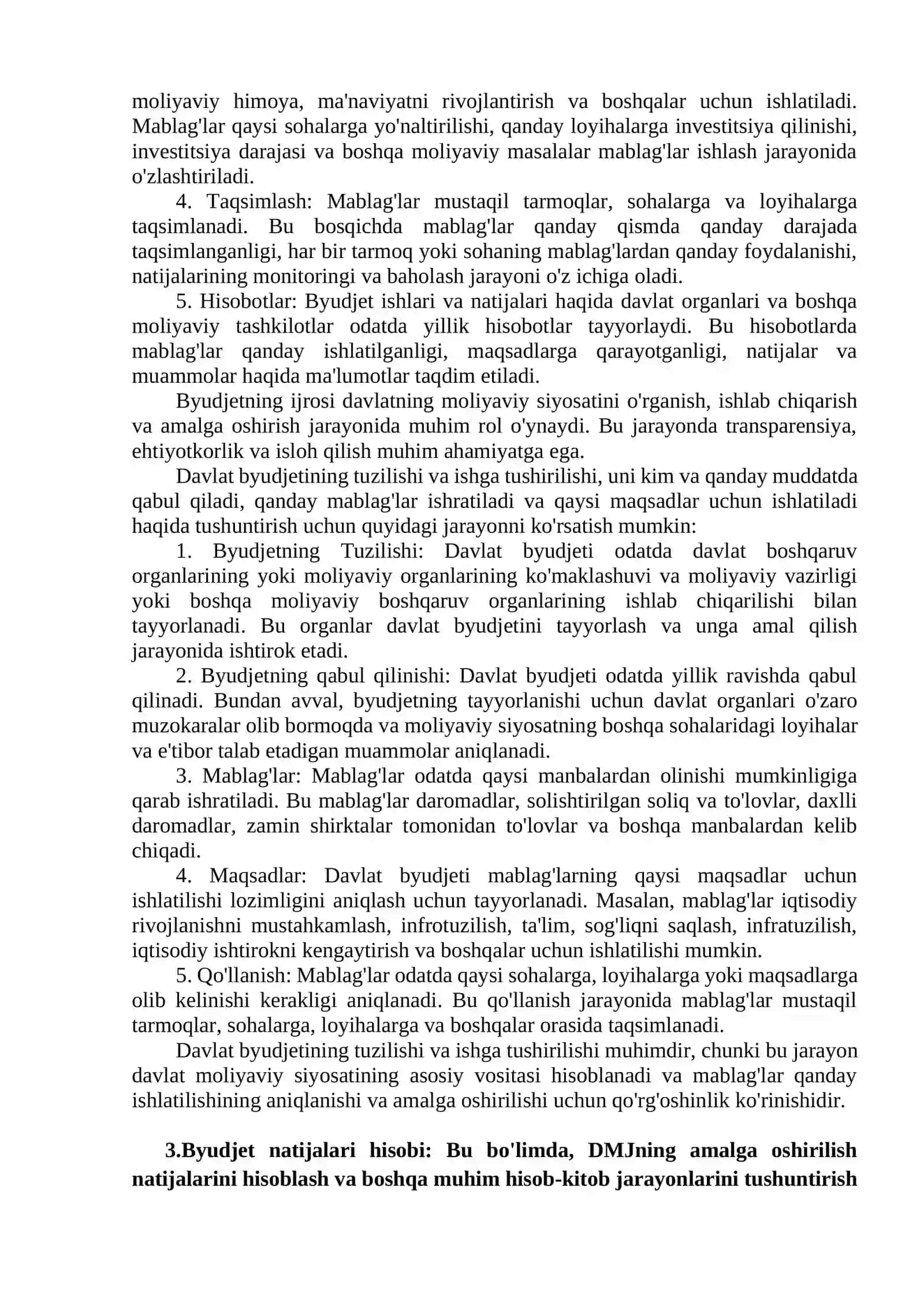 Davlat maqsadli jamg'armalari byudjetlari ijrosi natijalari hisobi va hisobotlari 4