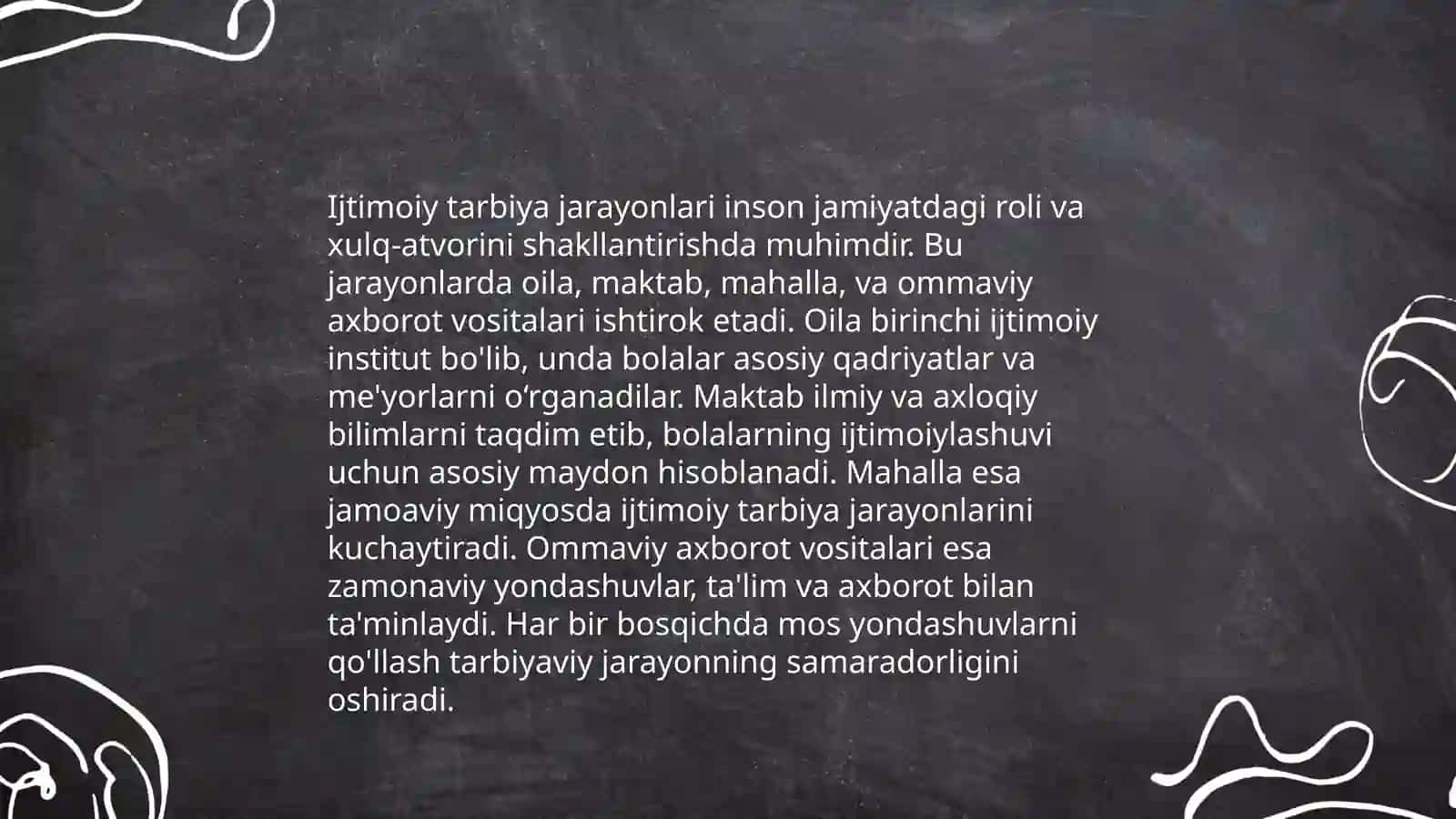 Tarbiya va ijtimoiy tarbiya. Ijtimoiylashuv mexanizmlari 4
