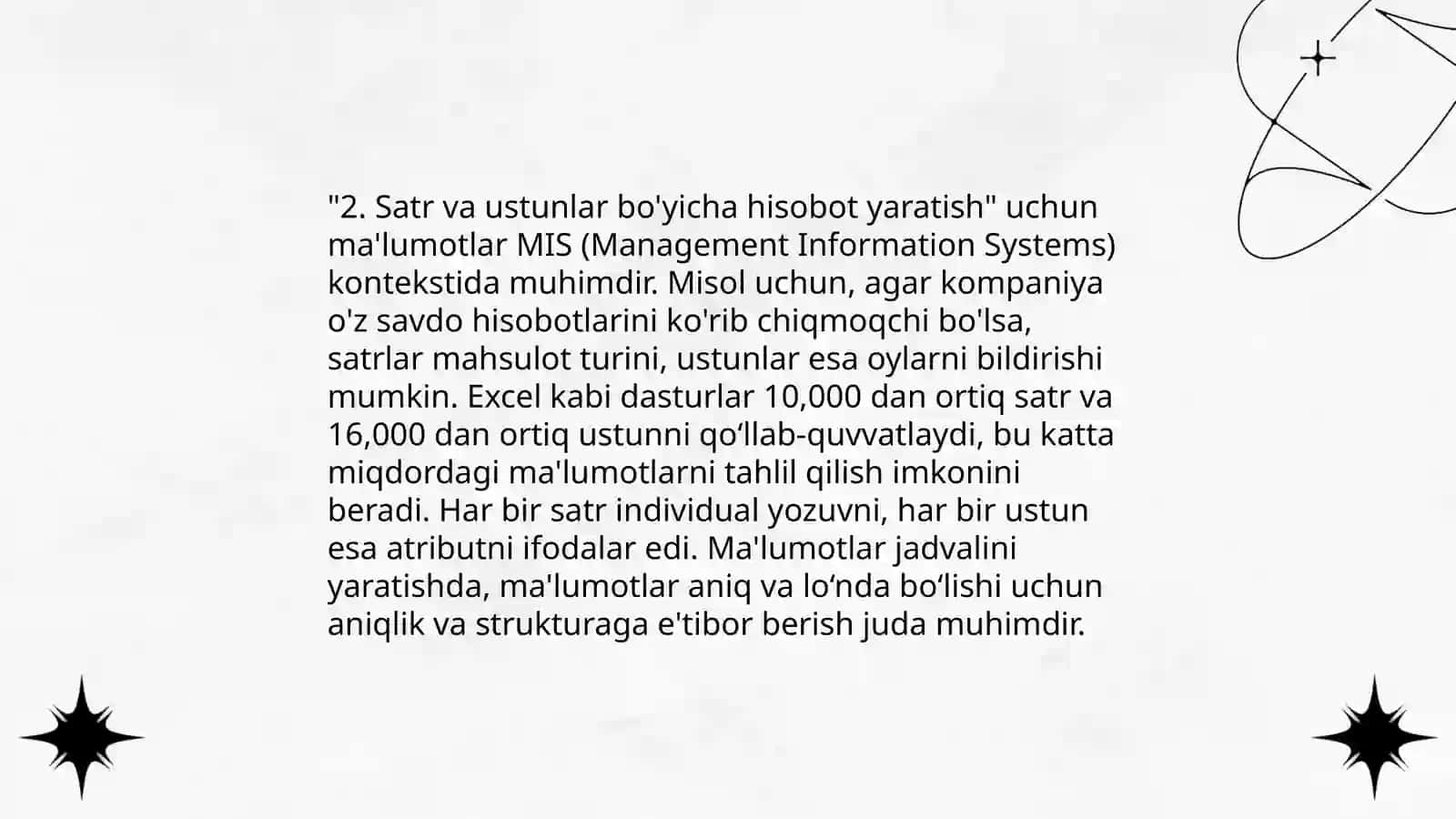 Excel dasturida turli hisobotlar tayyorlash 4