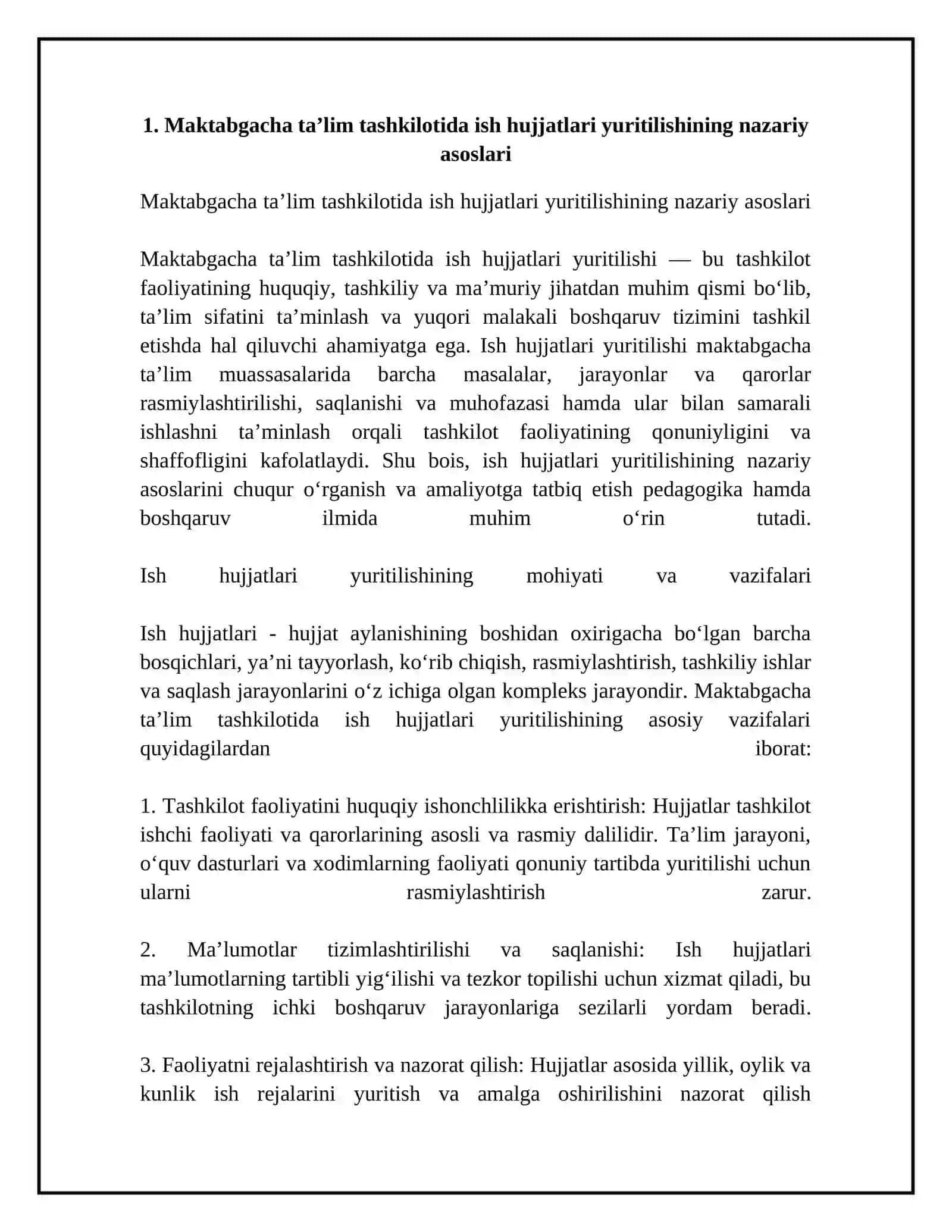 Maktabgacha taʼlim tashkilotida ish hujjatlari yuritilishi. Uch yillik istiqbol va unga muvofiqlashtirilgan oylik rejasi ( ish jurnali ) 4