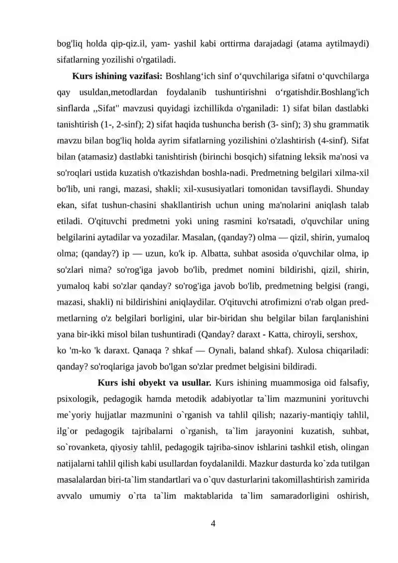 Boshlang’ich sinfda ot mavzusini o’rgatish metodikasi 4