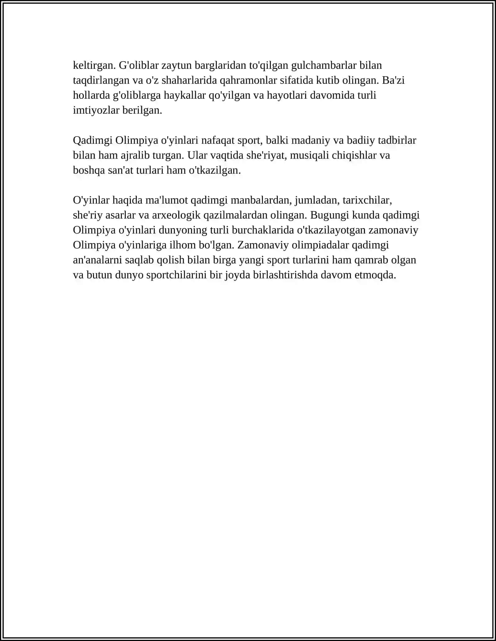QADIMGI OLIMPIYA DASTURI VA ULARNI OLIYXUSYAT 4