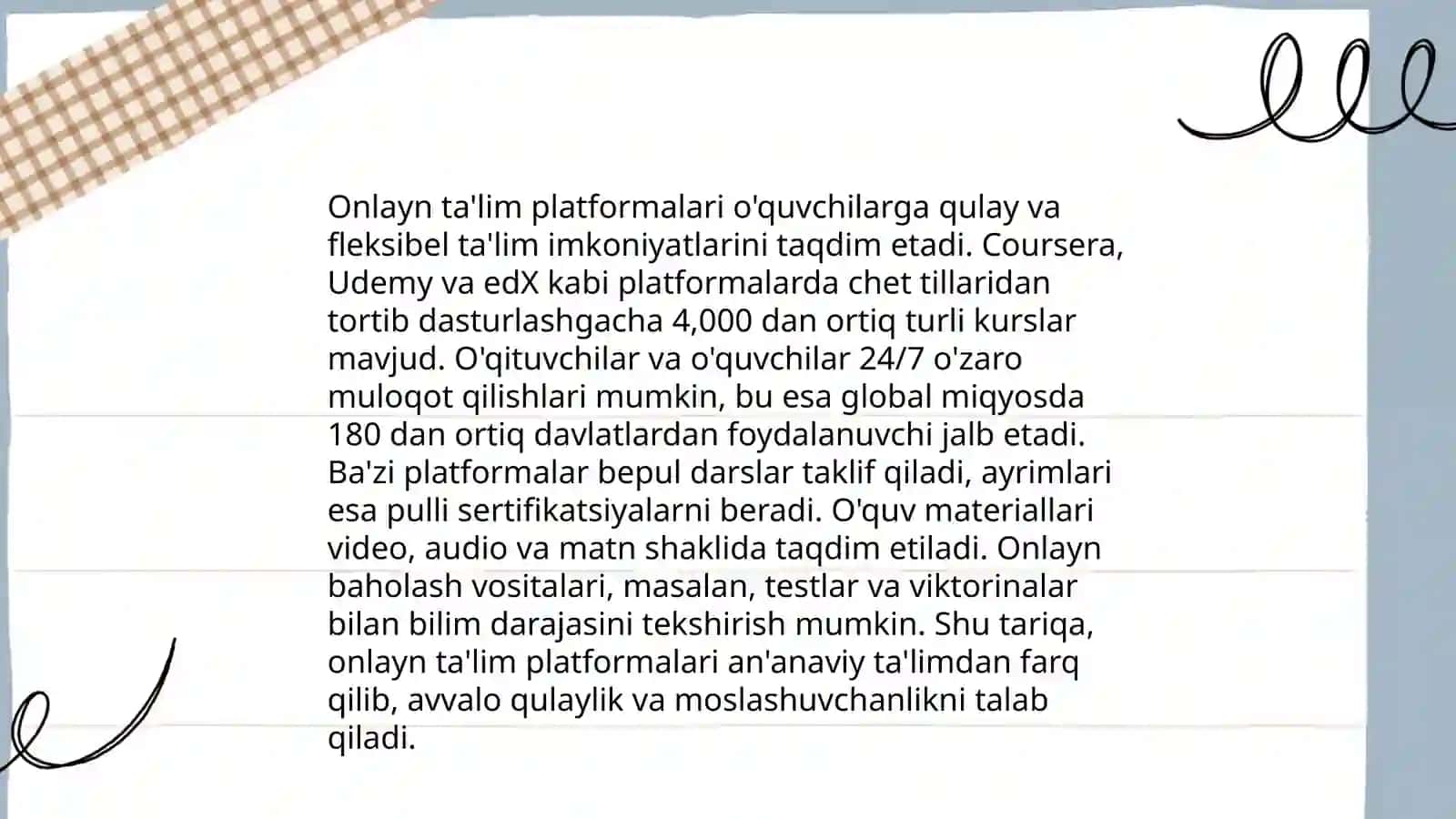 Zamonaviy ta'lim platformalarining qiyosiy tahlili 4