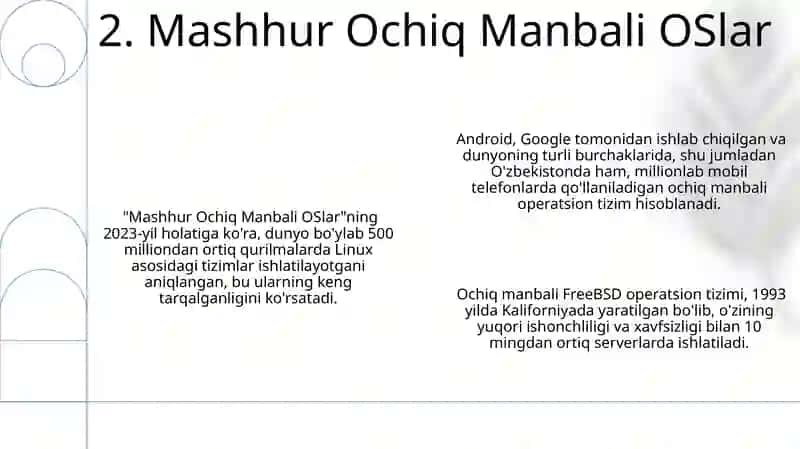 Ochiq kodli operatsion tizimlar 4