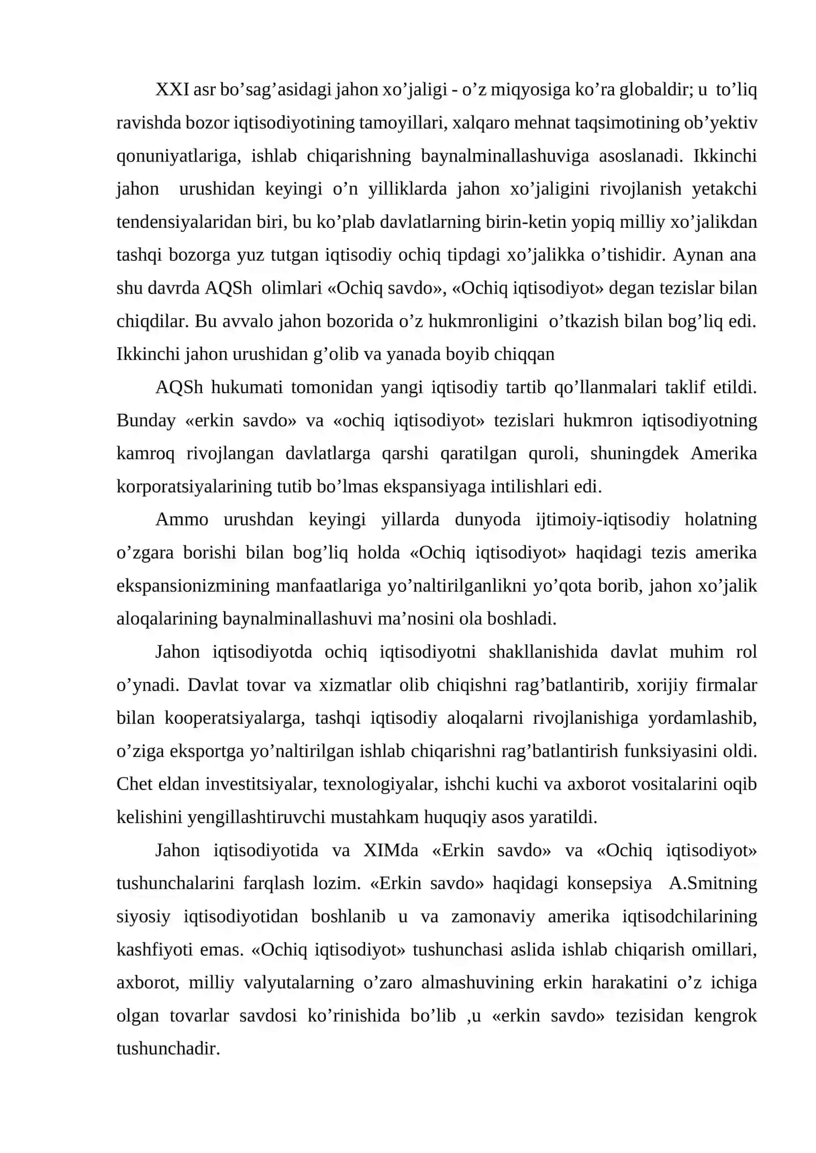 Jahon iqtisodiyoti va хalqaro iqtisodiy munosabatlar 4