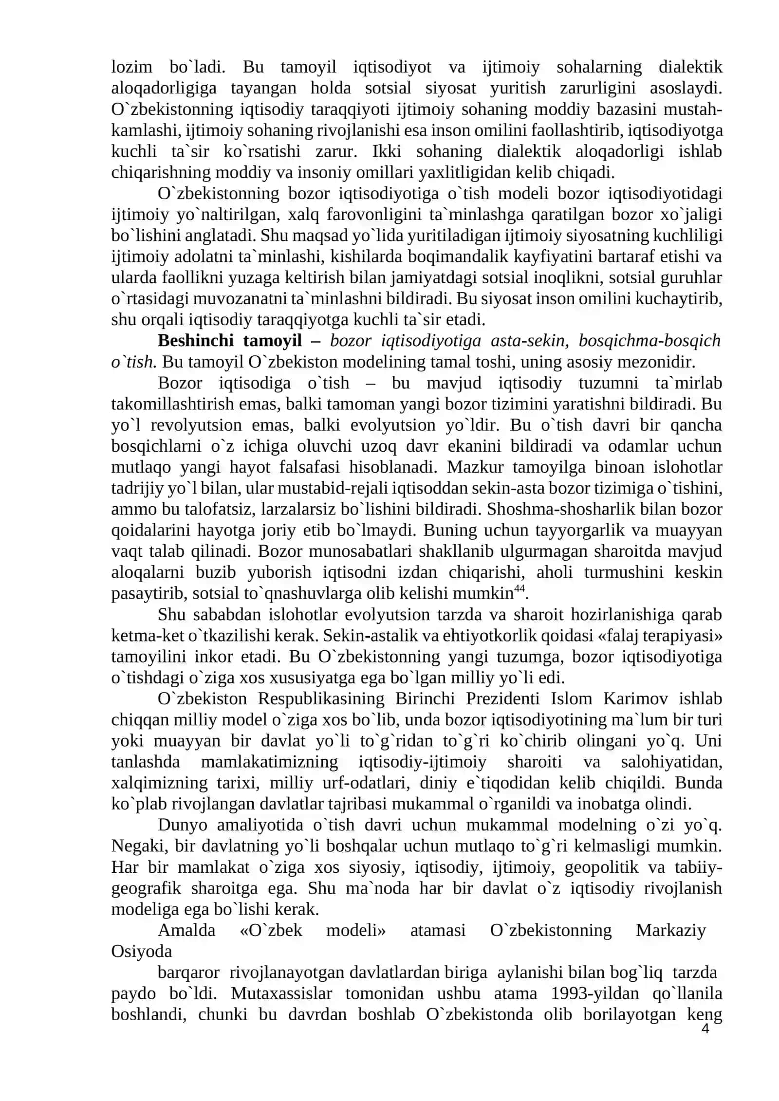 MAVZU. MUSTAQIL OʻZBEKISTON RESPUBLIKASI TASHKIL TOPISHINING TARIXIY AHAMIYATI 4