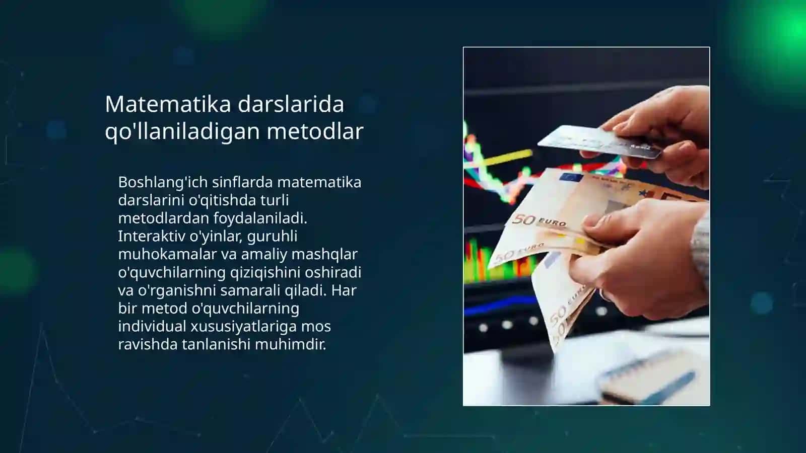 Boshlangich sinfda matematika òqitish shakllari.Óqitish metodlari 4