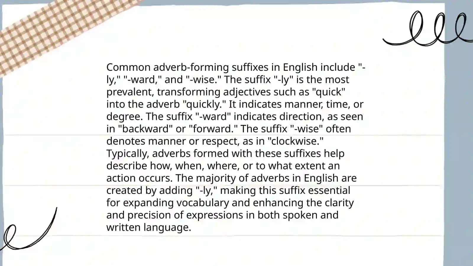 Adverb-forming suffixes 4