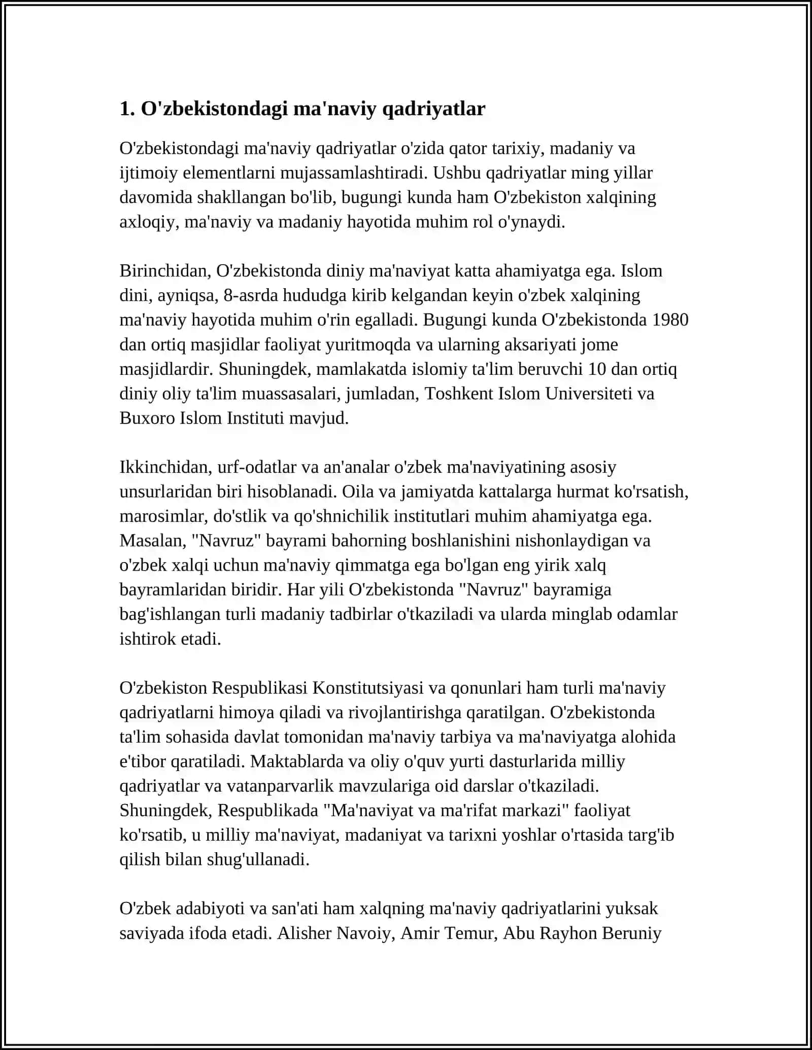 O'zbekistondagi Ma'naviy va Madaniy Taraqqiyot 4
