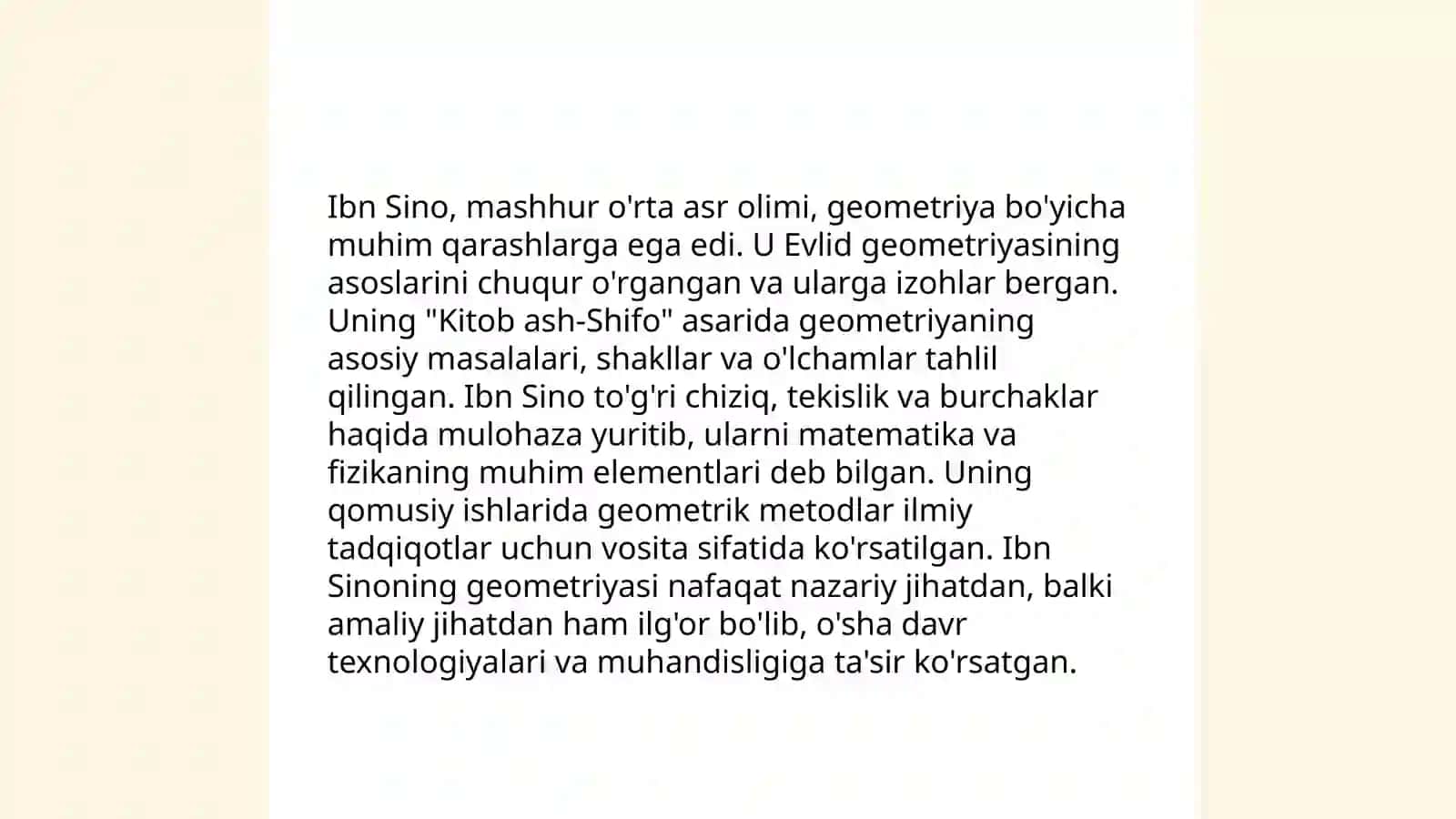 Abu Ali ibn Sinoning matematikaga qo'shgan hissasi 4