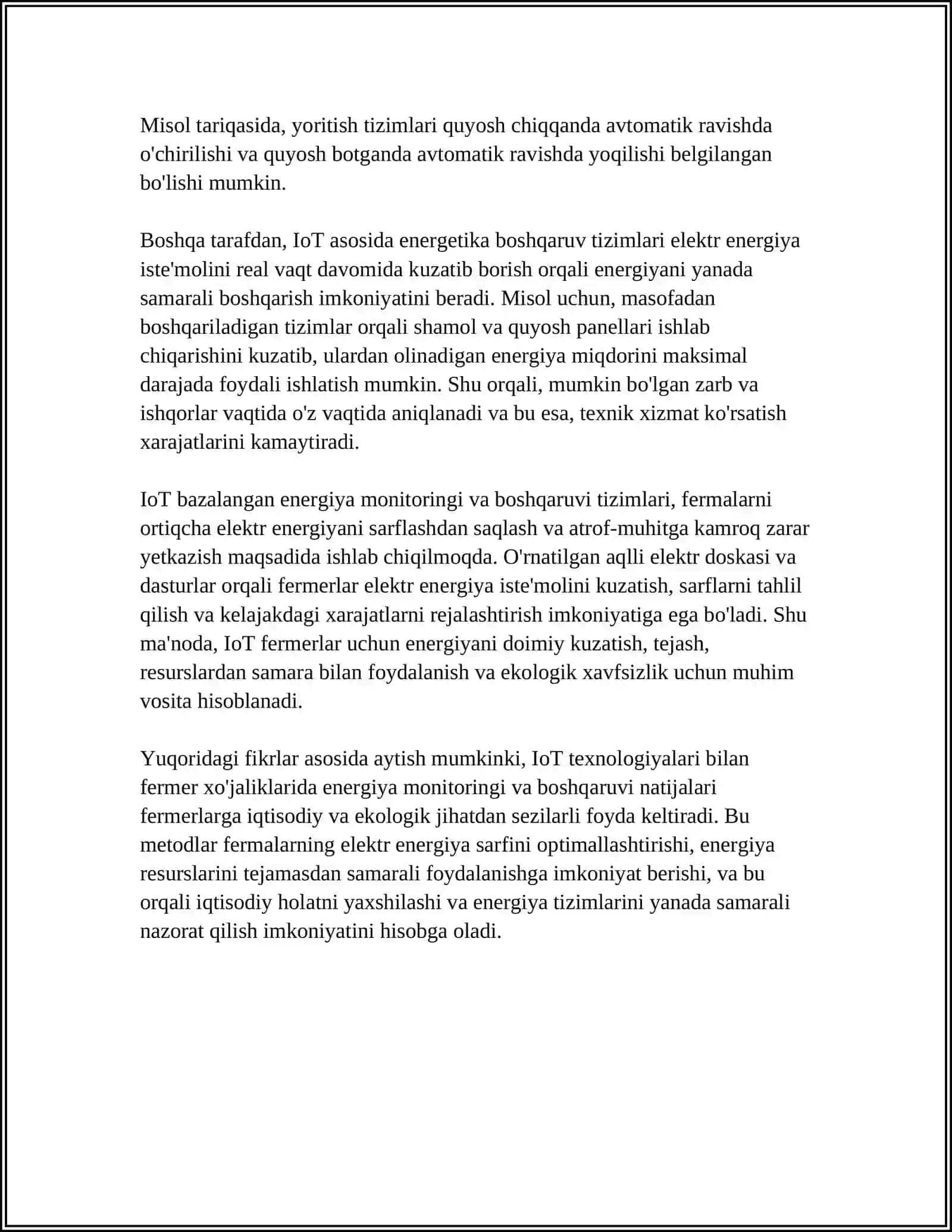 FERMER XO'JALIKLARIDA ENERGIYANI BOSHQARISHDA AQILLI TEXNALOGIYALAR 4