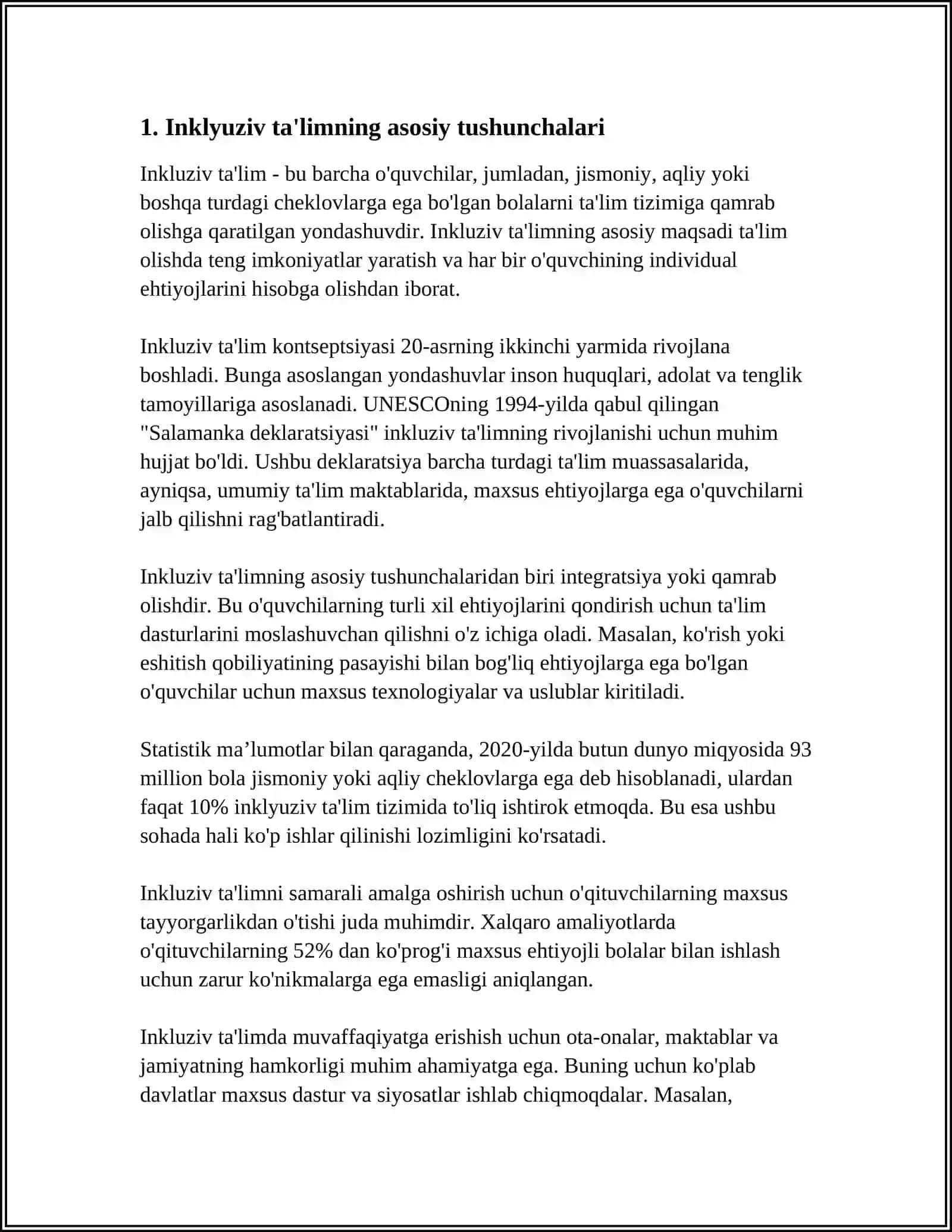 INKLYUZIV TA'LIM KURSI 4