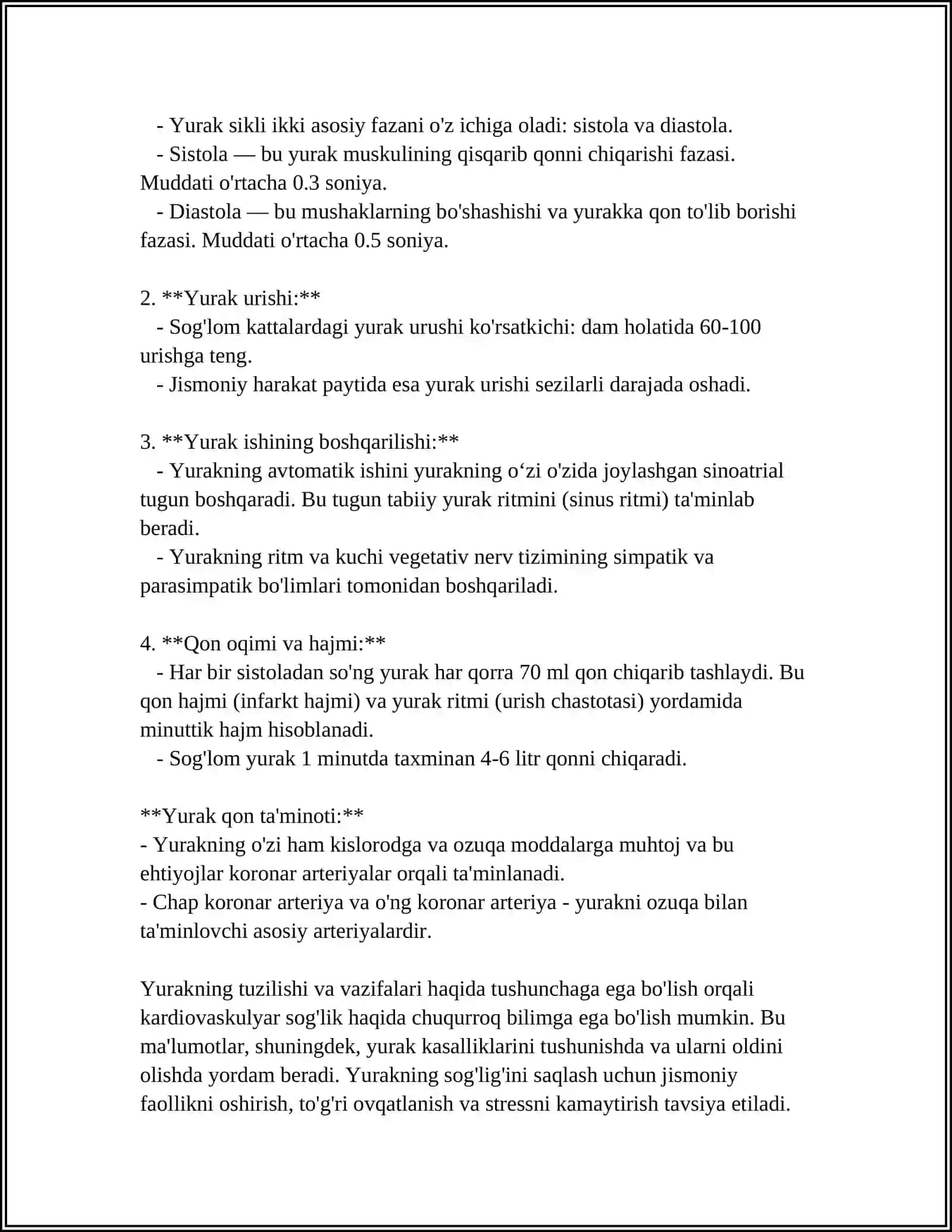 Yurak anatomiyasi va fiziologiyasi 4