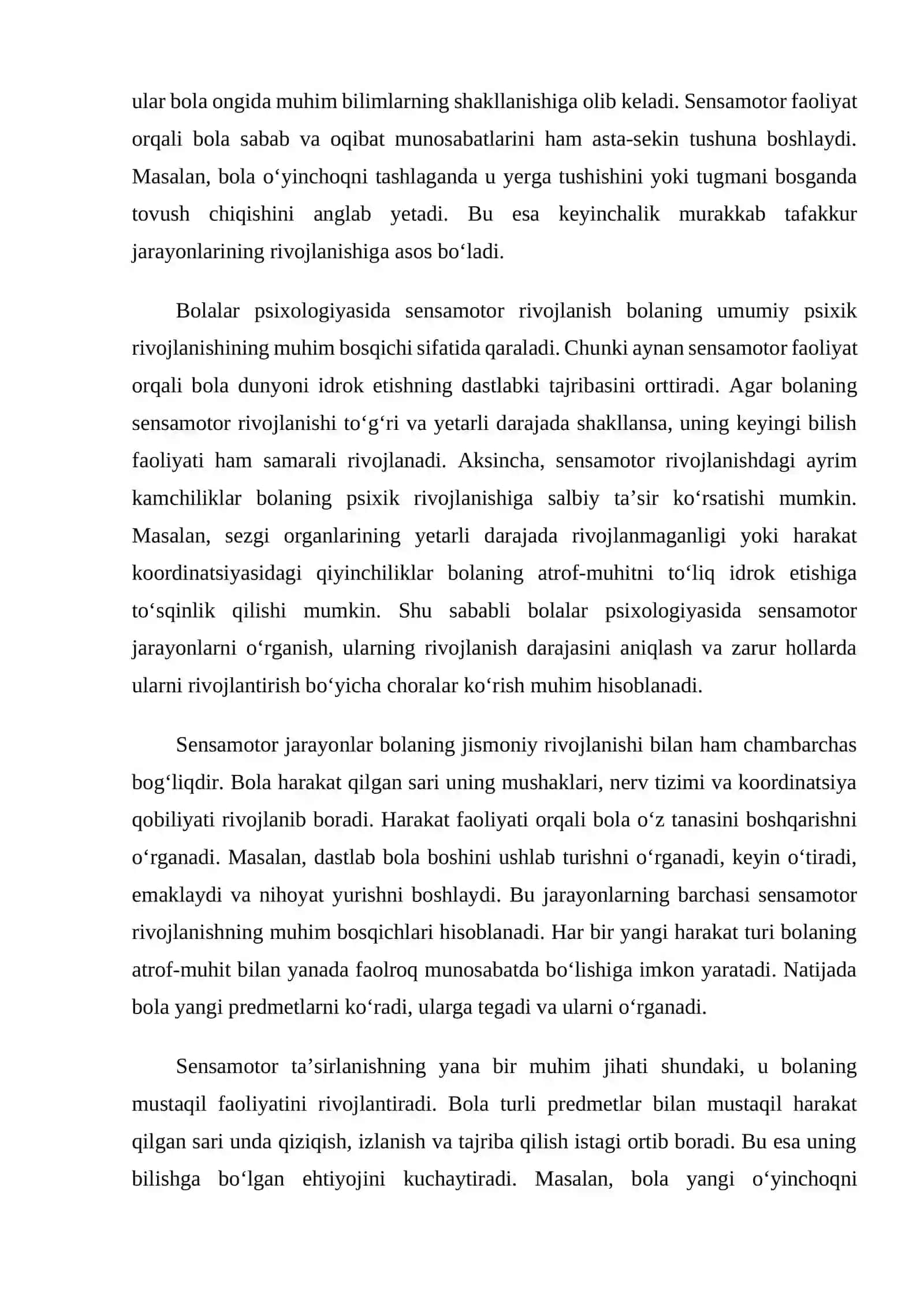 Sensamotor ta’sirlanish va diqqatni o‘rganish metodikalari 4