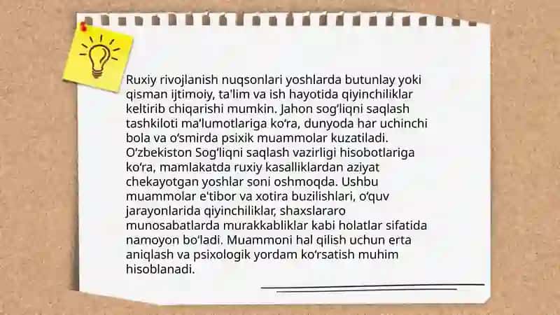 Jismoniy va ruxiy rivojlanishida nuqsoni bor bolalar va o'smirimlarning jismoniy himoyasi 4