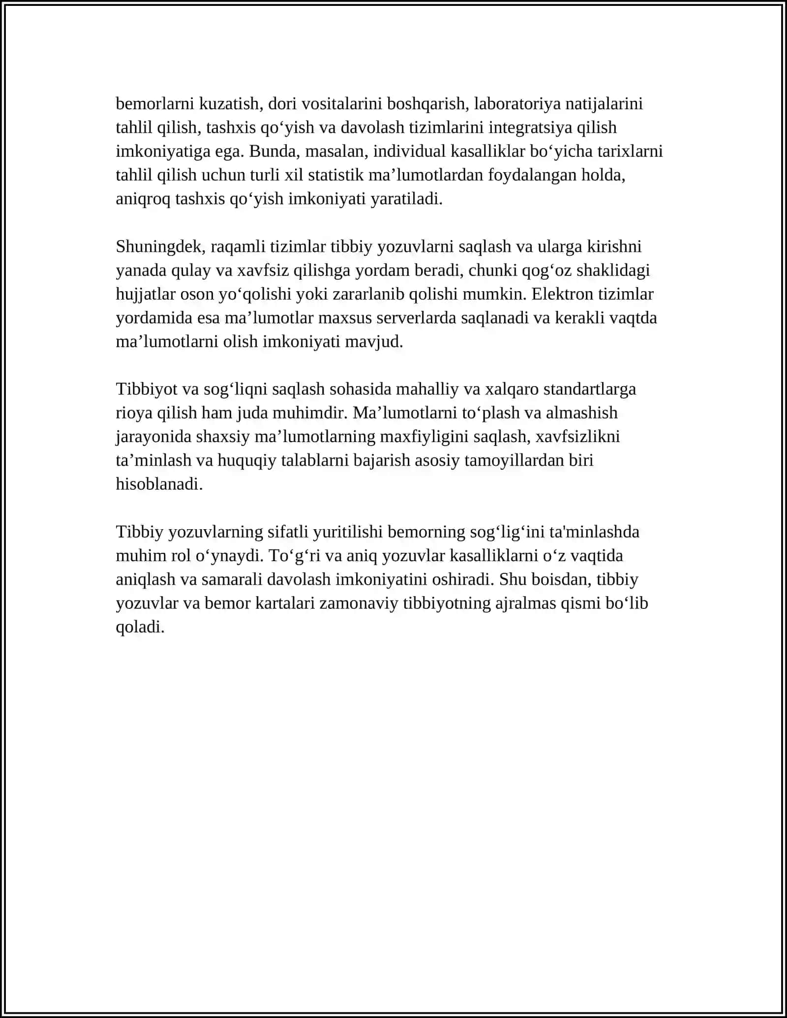 TIBBIYOT SOHADA ISH YURITISH HUJJATLARI 4