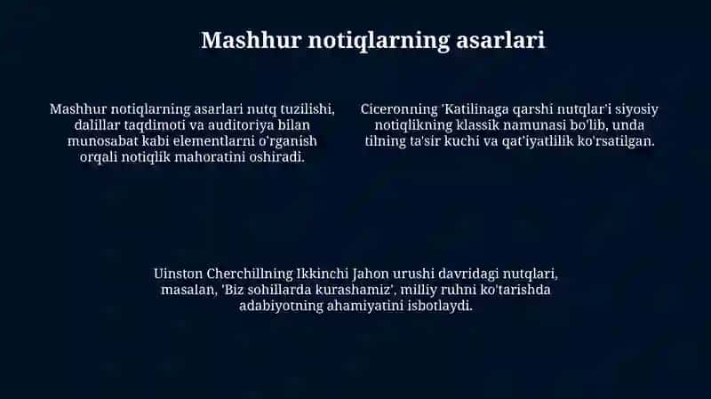 Og'zaki jurnalistika: Notiqlik san'ati 4
