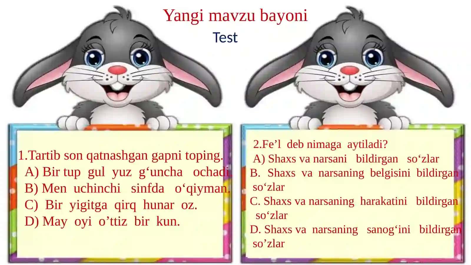 3 –sinf Ona tili Nazorat ishi 4