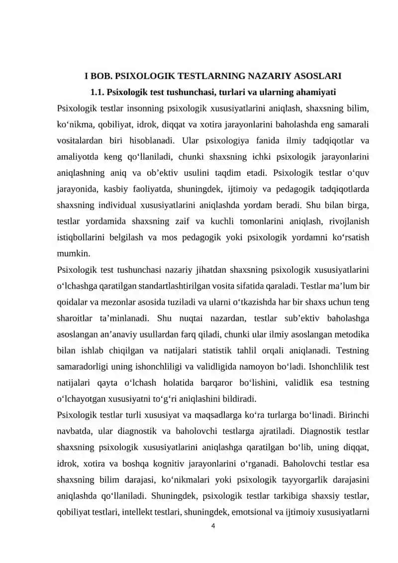 Ishonchli validli testlarni yaratish tamoyil va metodlari 4