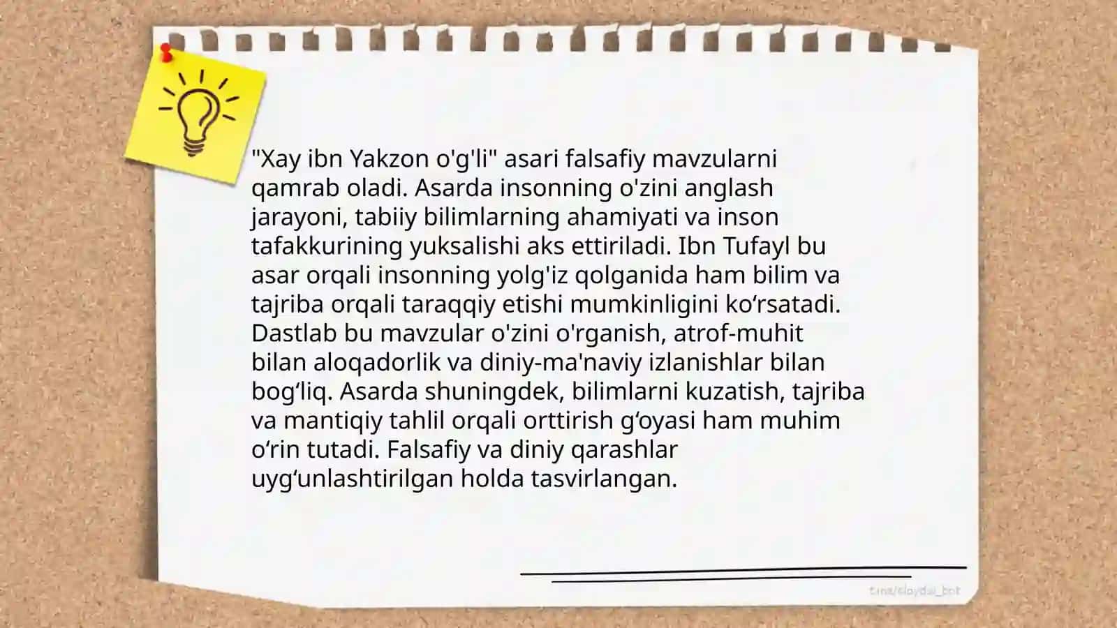 "Xay ibn Yakzon o'g'li" risolasini qiyosiy tahlil etish va esse tayyorlash 4
