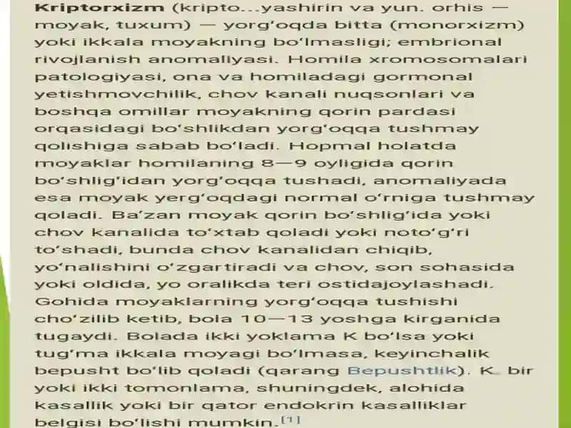 Uretra va moyaklar tug'ma nuqsonlari 4
