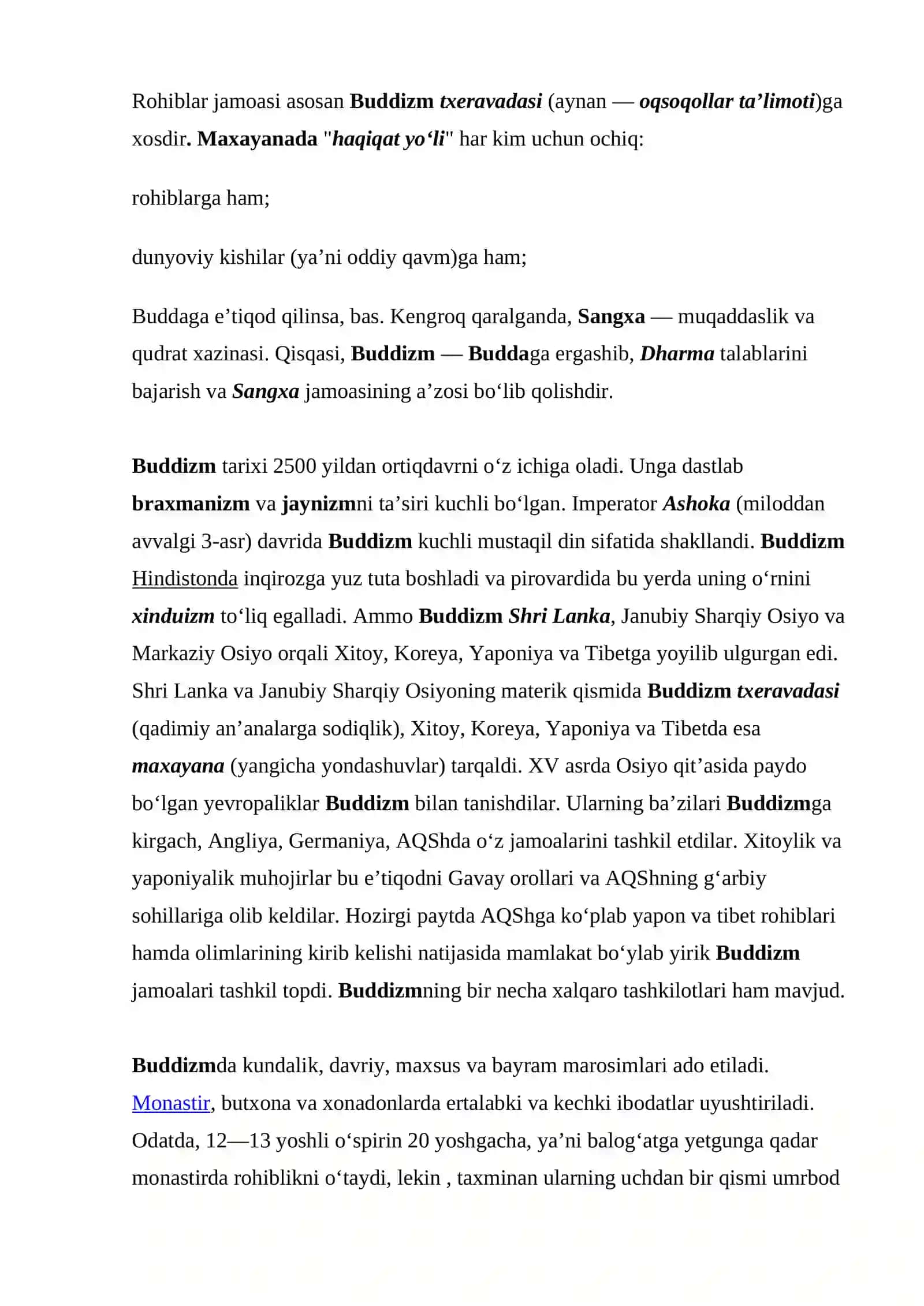 BUDDAViYLIK DINI: TARIXI, ASOSIY G‘OYALARI VA FALSAFIY QARASHLARI 4
